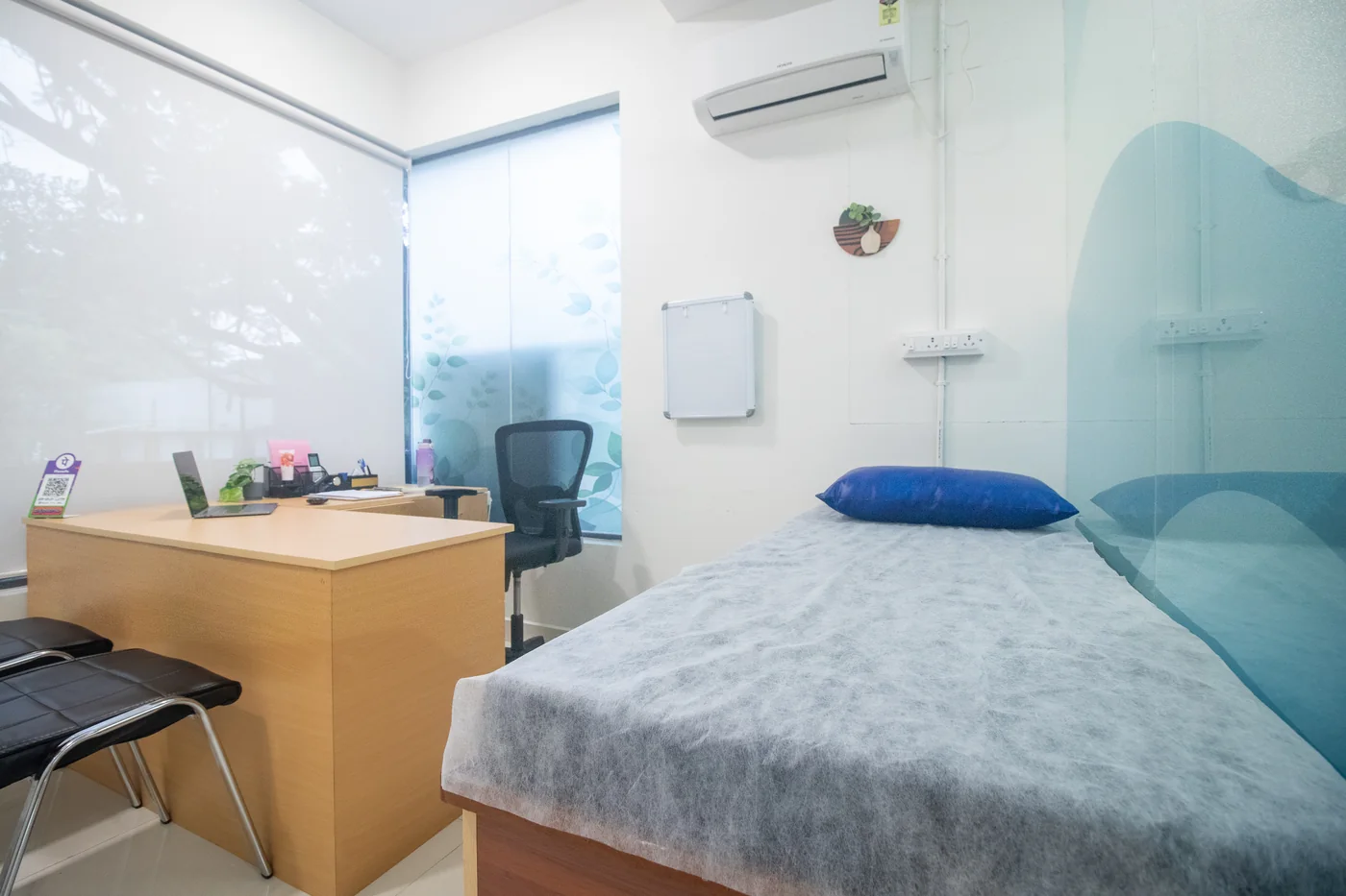 Assessment and post-operative rehabilitation room at ReBalance Physiotherapy Clinic, Whitefield