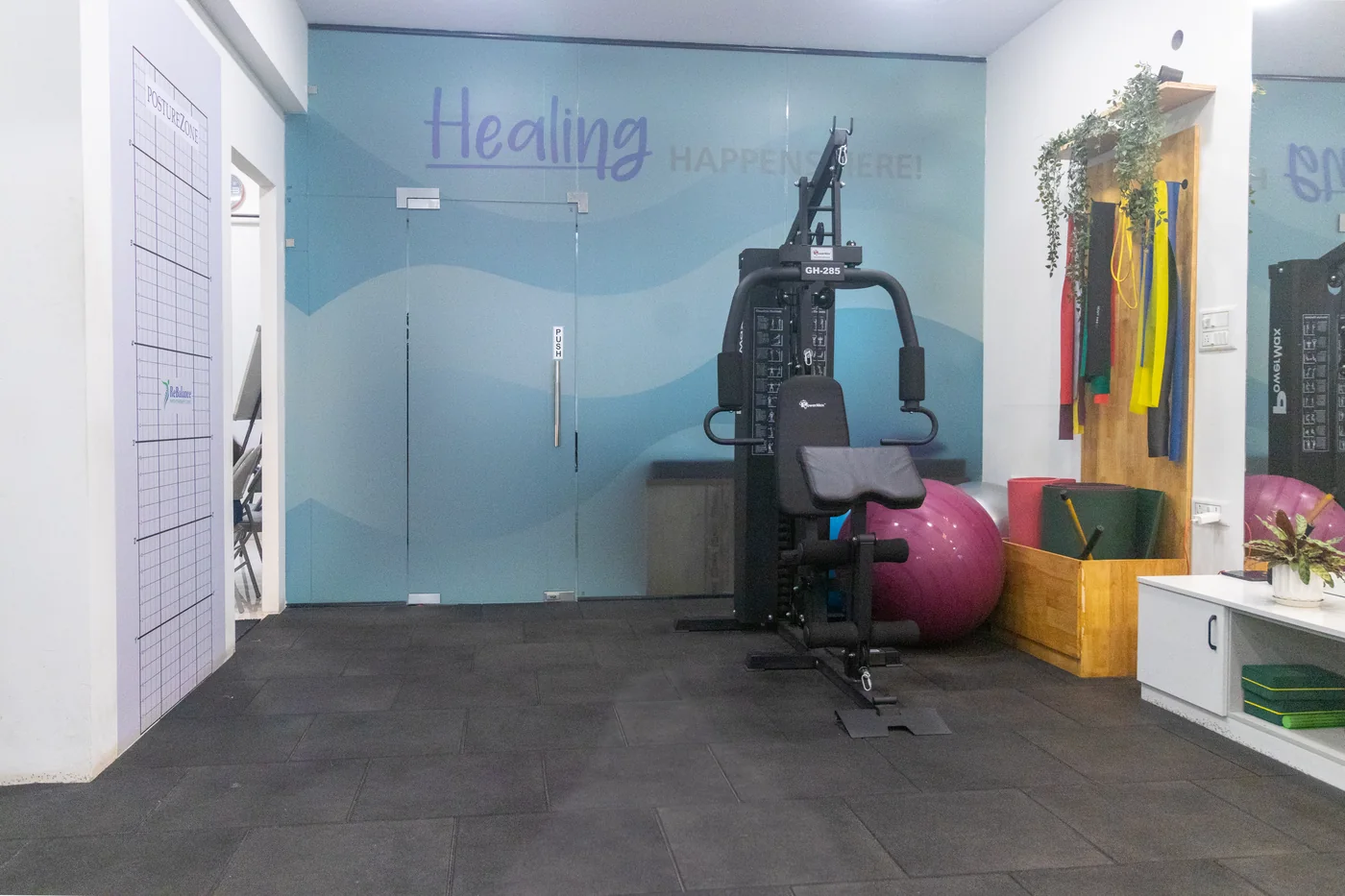 Supervised exercise therapy zone used for neurological rehabilitation at ReBalance, Whitefield