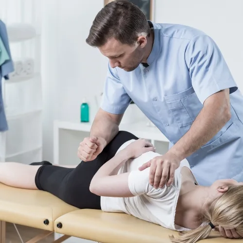 Manual therapy hands-on treatment at Rebalance Physiotherapy Clinic Whitefield